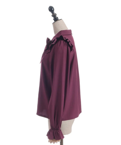 Big Ribbon Round Collar Blouse