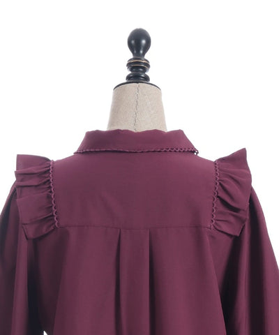 Big Ribbon Round Collar Blouse