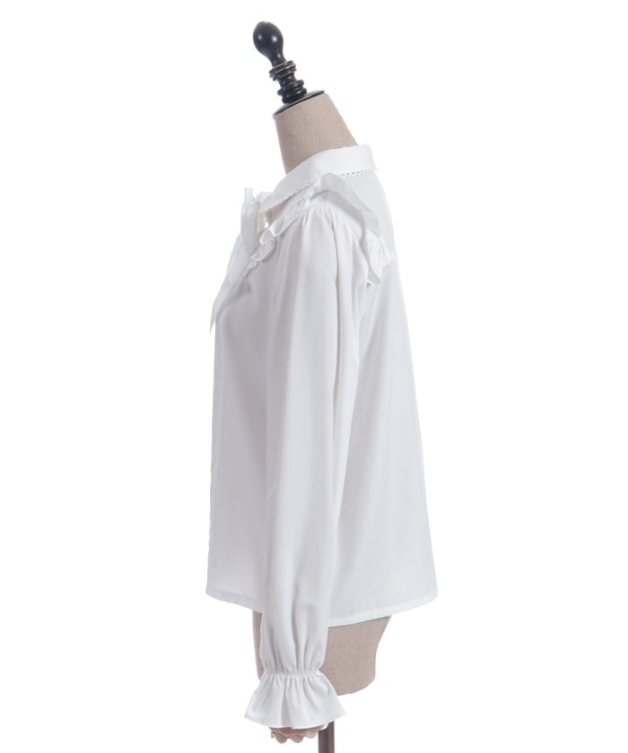 Big Ribbon Round Collar Blouse