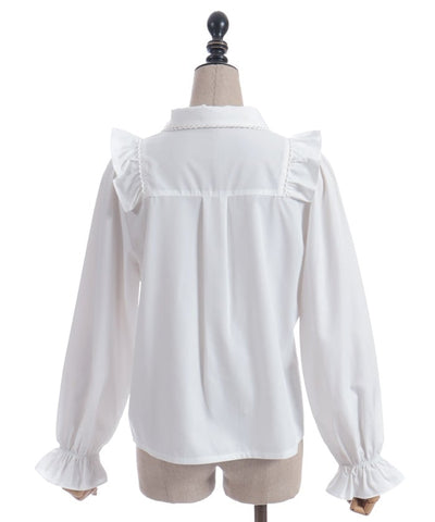Big Ribbon Round Collar Blouse