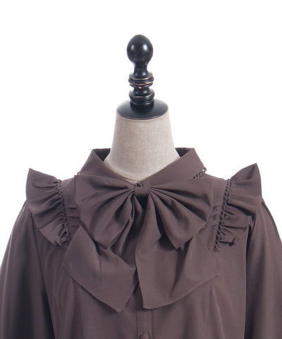 Big Ribbon Round Collar Blouse
