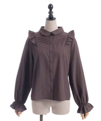 Big Ribbon Round Collar Blouse