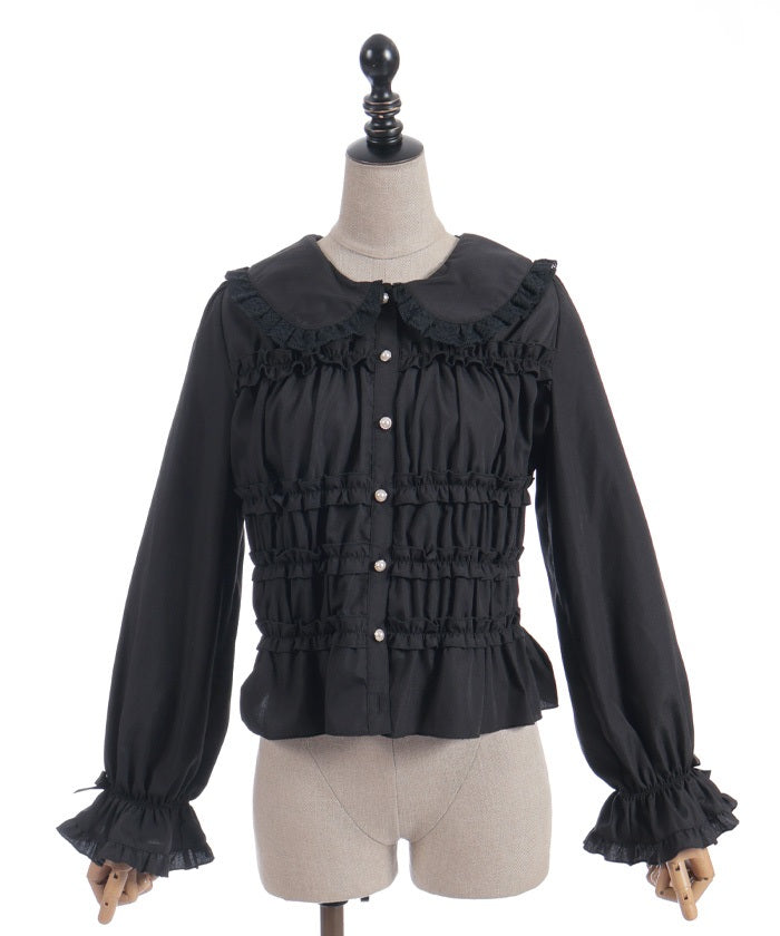 【misa】SHIRRING DESIGN BLOUSE misa】SHIRRING DESIGN BLOUSE misa】SHIRRING DESIGN BLOUSE CLANE