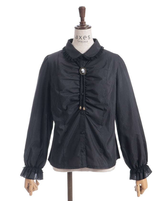 Gather Blouse with Loop Tie – axes femme from JAPAN