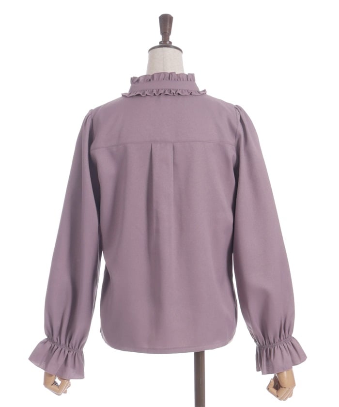 Ribbon & Jabot Brooch Blouse