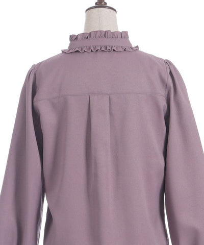 Ribbon & Jabot Brooch Blouse