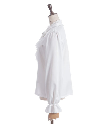 Ribbon & Jabot Brooch Blouse