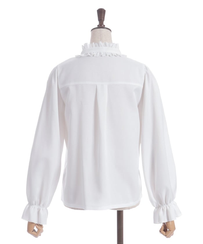 Ribbon & Jabot Brooch Blouse