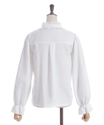 Ribbon & Jabot Brooch Blouse