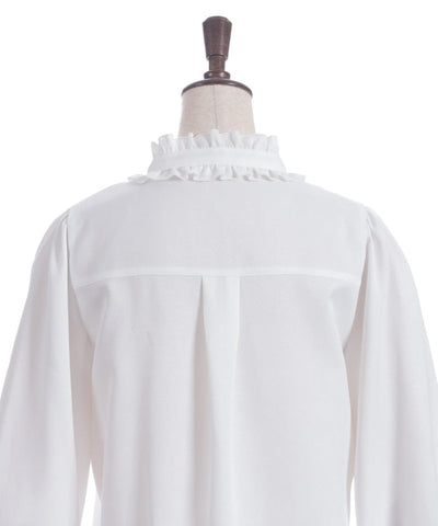 Ribbon & Jabot Brooch Blouse