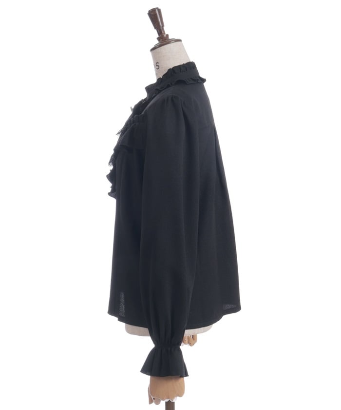 Ribbon & Jabot Brooch Blouse