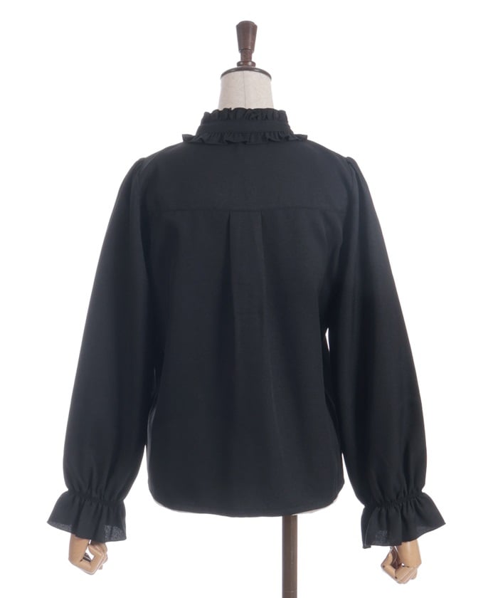 Ribbon & Jabot Brooch Blouse