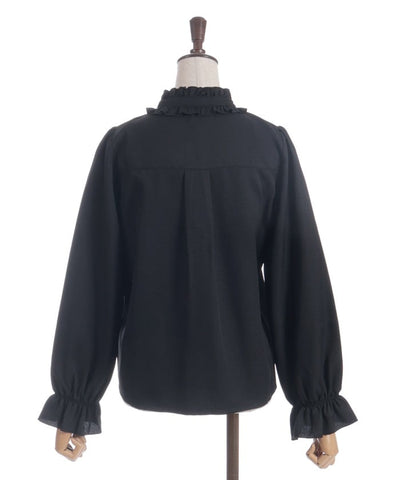 Ribbon & Jabot Brooch Blouse