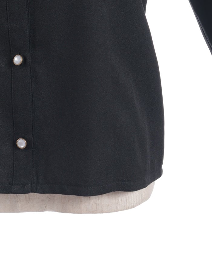 Ribbon & Jabot Brooch Blouse