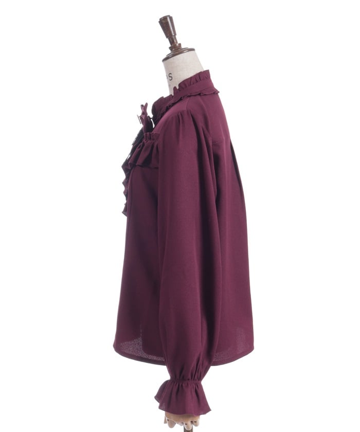 Ribbon & Jabot Brooch Blouse