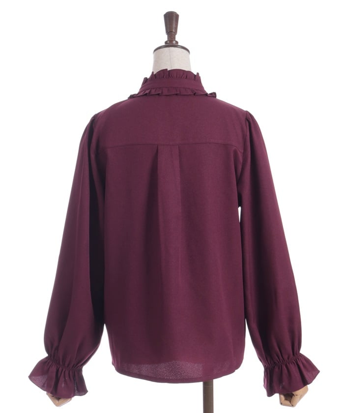 Ribbon & Jabot Brooch Blouse