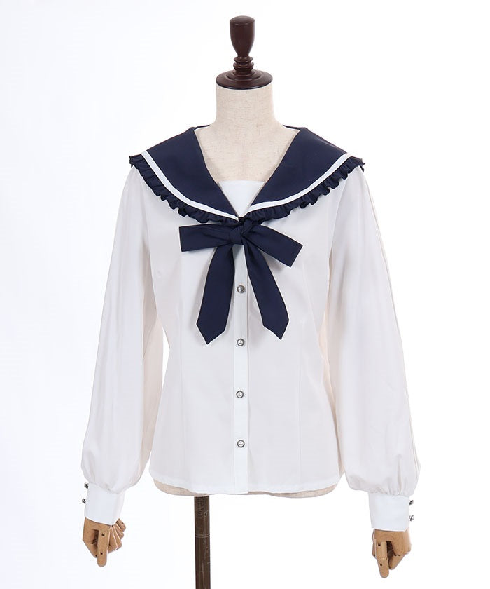 2-Way Ribbon Sailor Blouse – axes femme from JAPAN