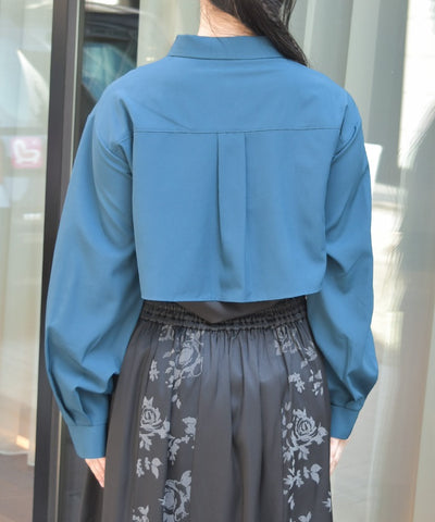 Bicolor Blouse with Metal Parts