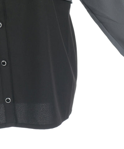 Bicolor Blouse with Metal Parts