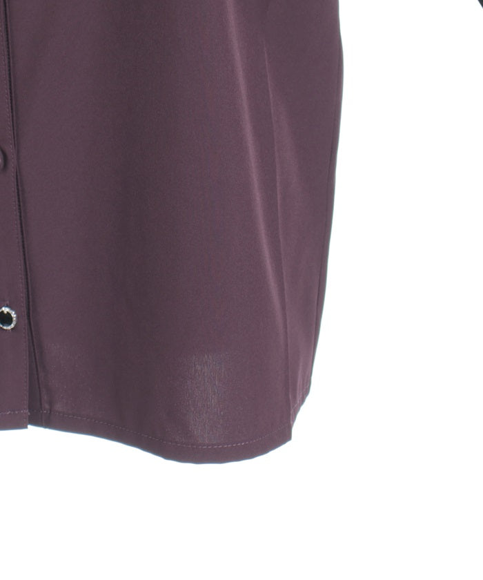 Bicolor Blouse with Metal Parts