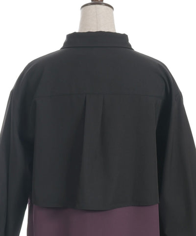 Bicolor Blouse with Metal Parts