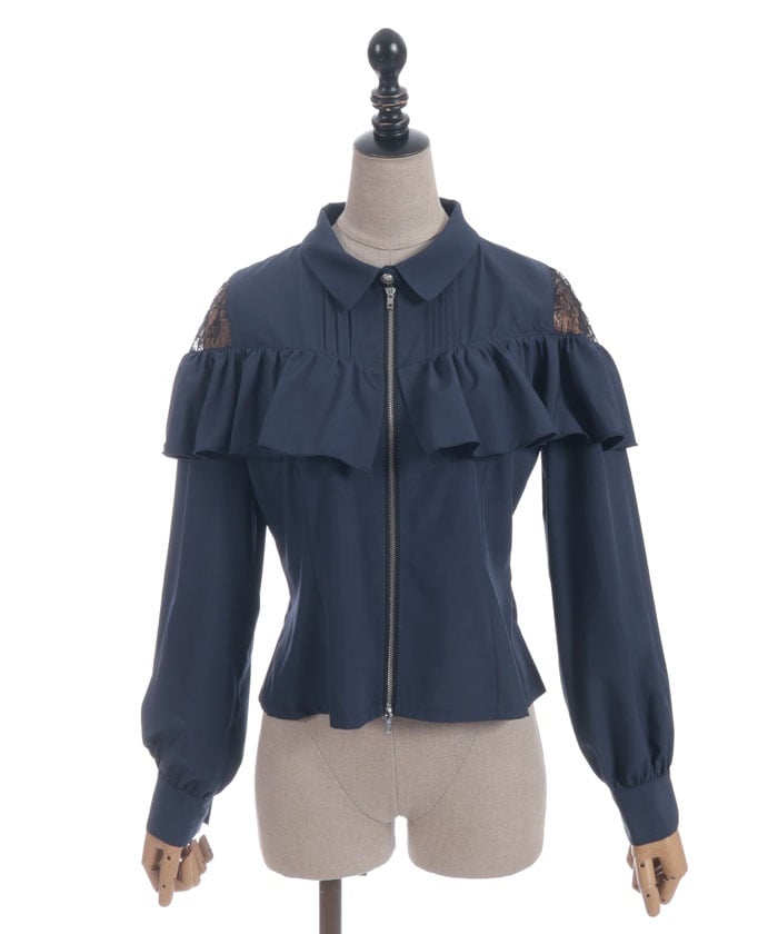 Front Zipper Blouse – axes femme from JAPAN