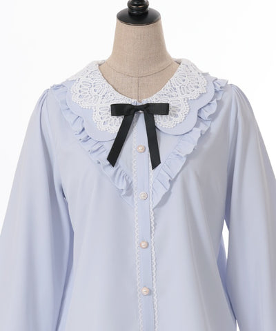 Lace Big Collar Blouse