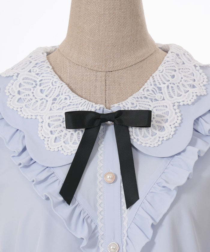 Lace Big Collar Blouse