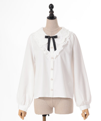 Lace Big Collar Blouse