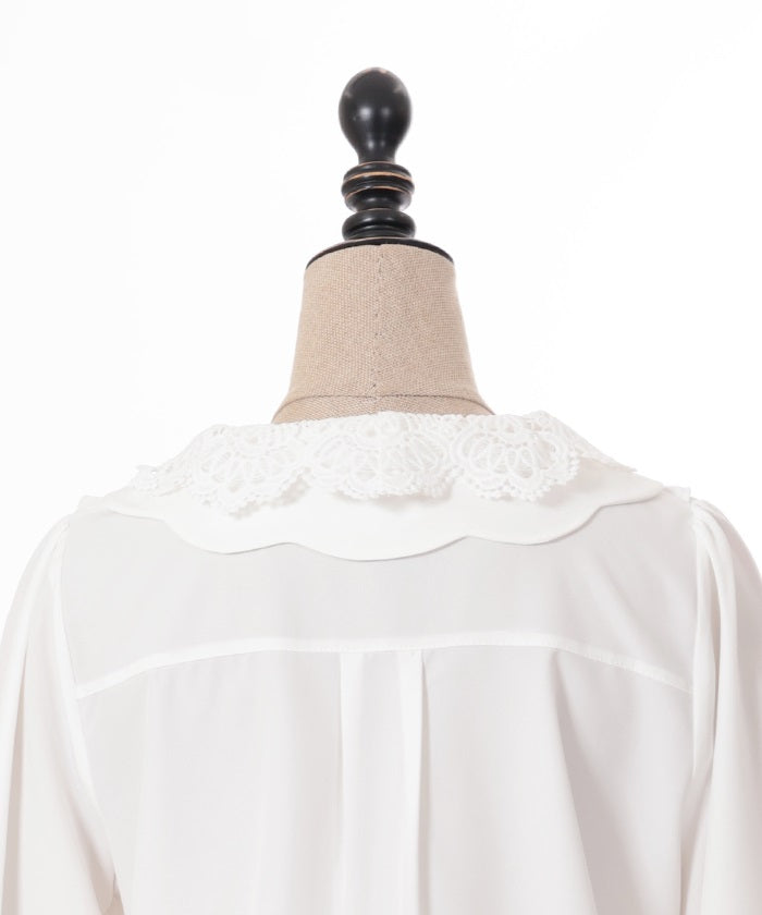 Lace Big Collar Blouse – axes femme from JAPAN