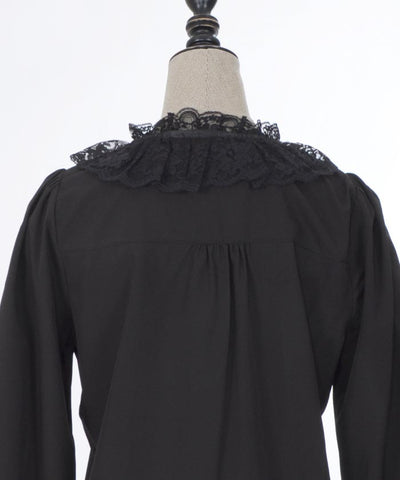 Ribbon Collar Frill Blouse