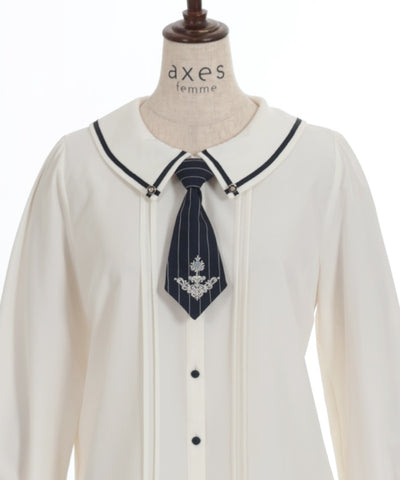 Blouse with Embroidery Tie