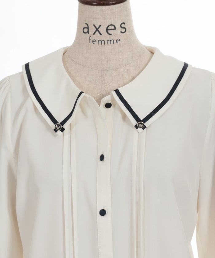 Blouse with Embroidery Tie