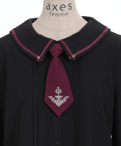 Blouse with Embroidery Tie