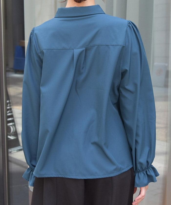 Blouse with Cameo & Jabot Brooch