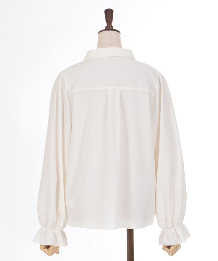 Blouse with Cameo & Jabot Brooch