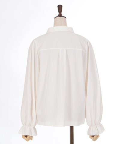 Blouse with Cameo & Jabot Brooch