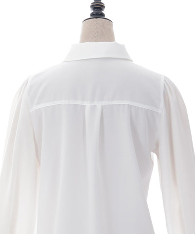 Ruffle Frill Blouse with Necktie