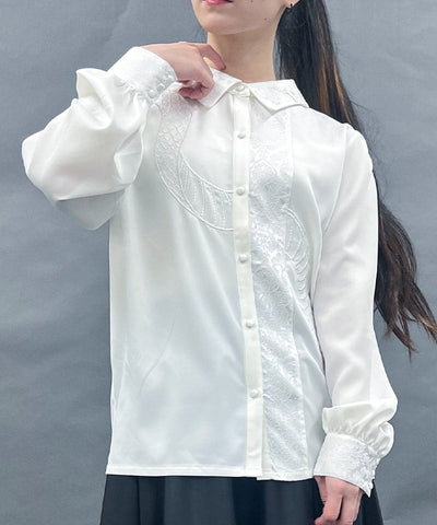 Snake Scale Embroidery Blouse