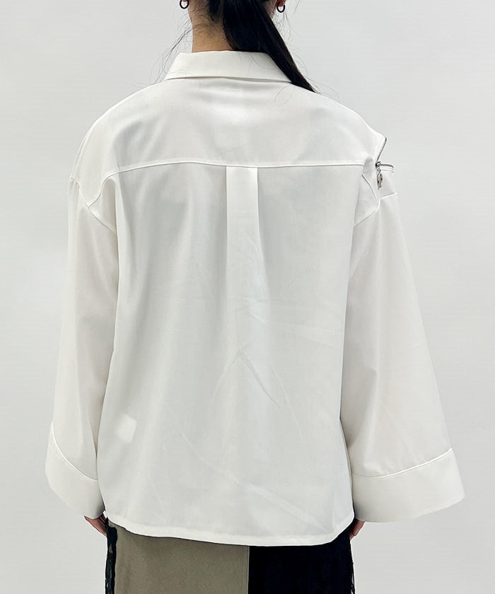 Shoulder Zip Big Shirt