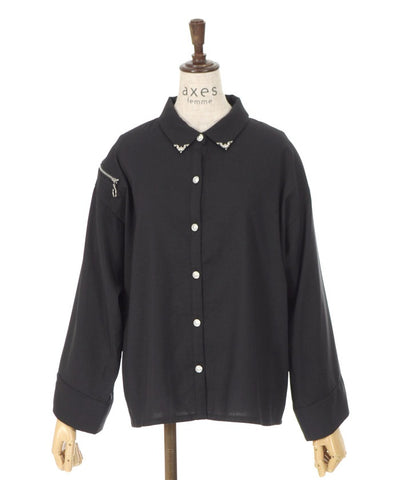 Shoulder Zip Big Shirt