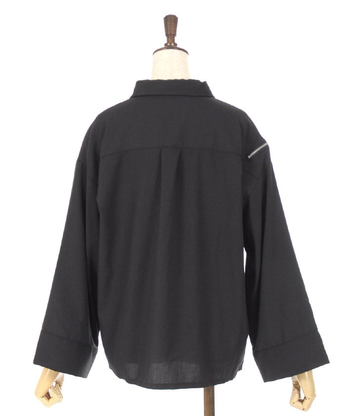 Shoulder Zip Big Shirt