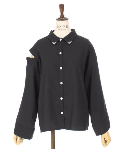 Shoulder Zip Big Shirt