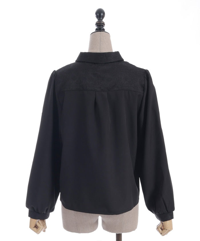 Metal Tip Collar Blouse