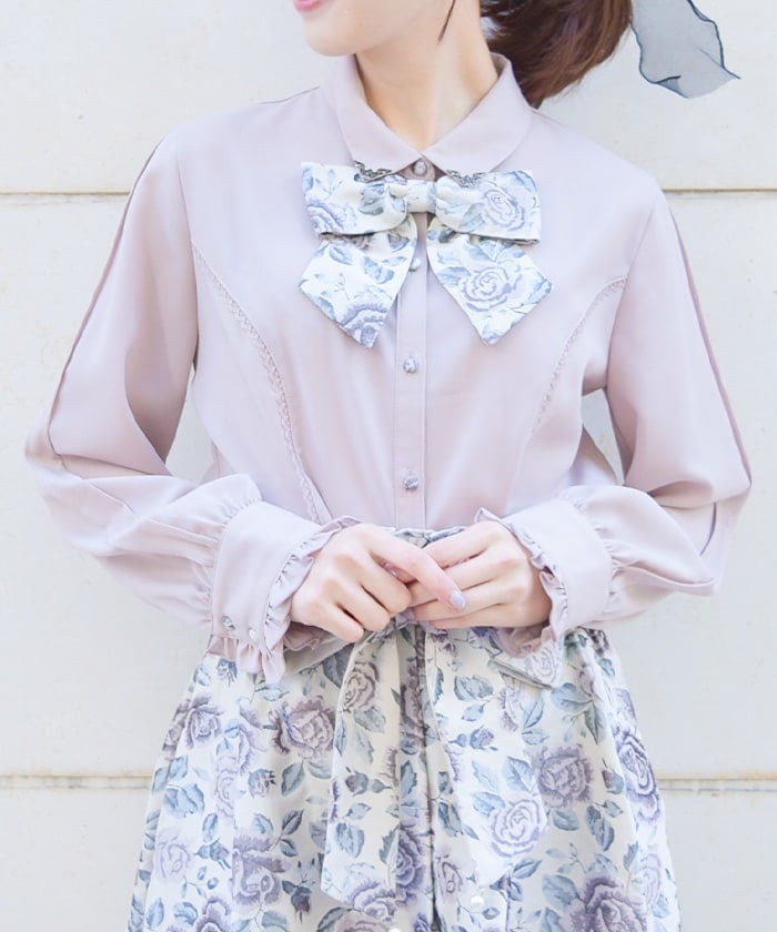 Blouse with Jacquard Ribbon