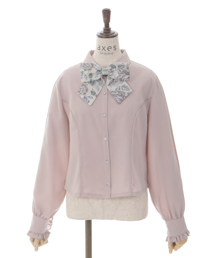 Blouse with Jacquard Ribbon