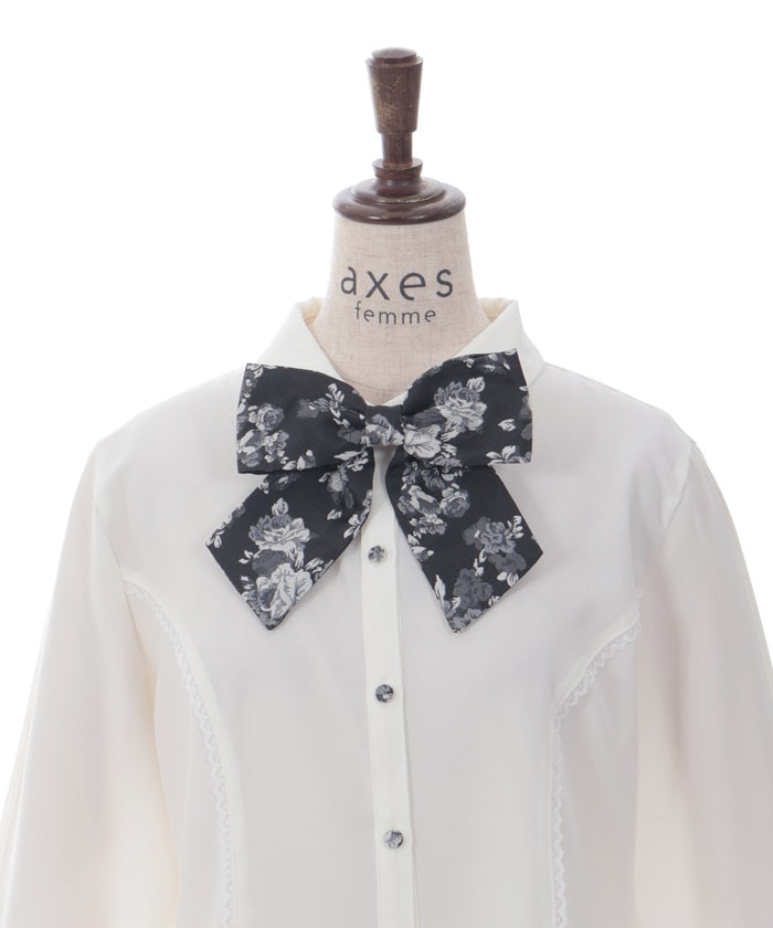 Blouse with Jacquard Ribbon