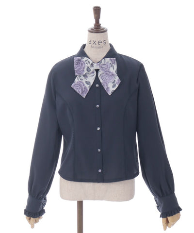 Blouse with Jacquard Ribbon