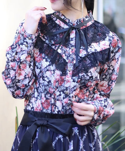 Flower Garden Pattern Blouse