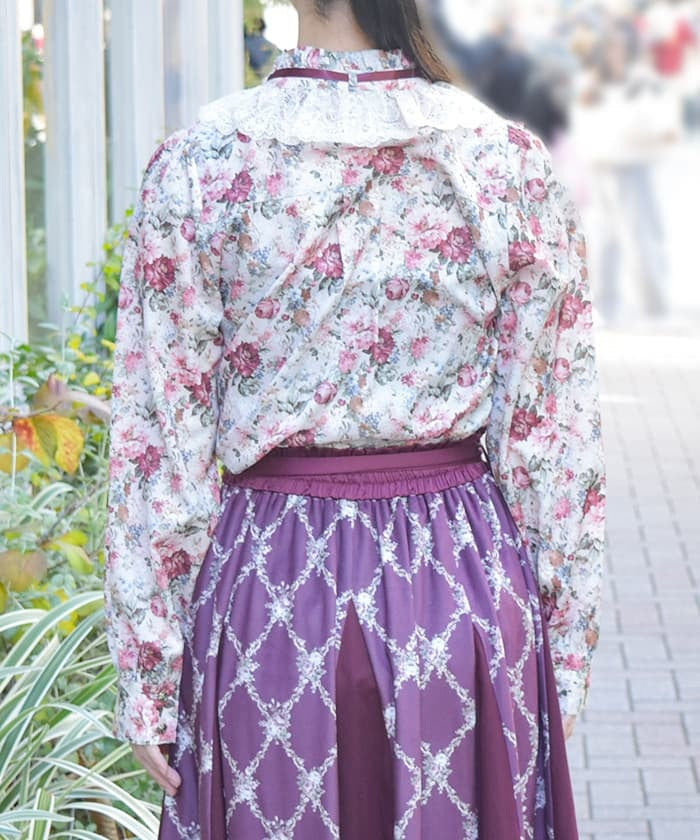 Flower Garden Pattern Blouse